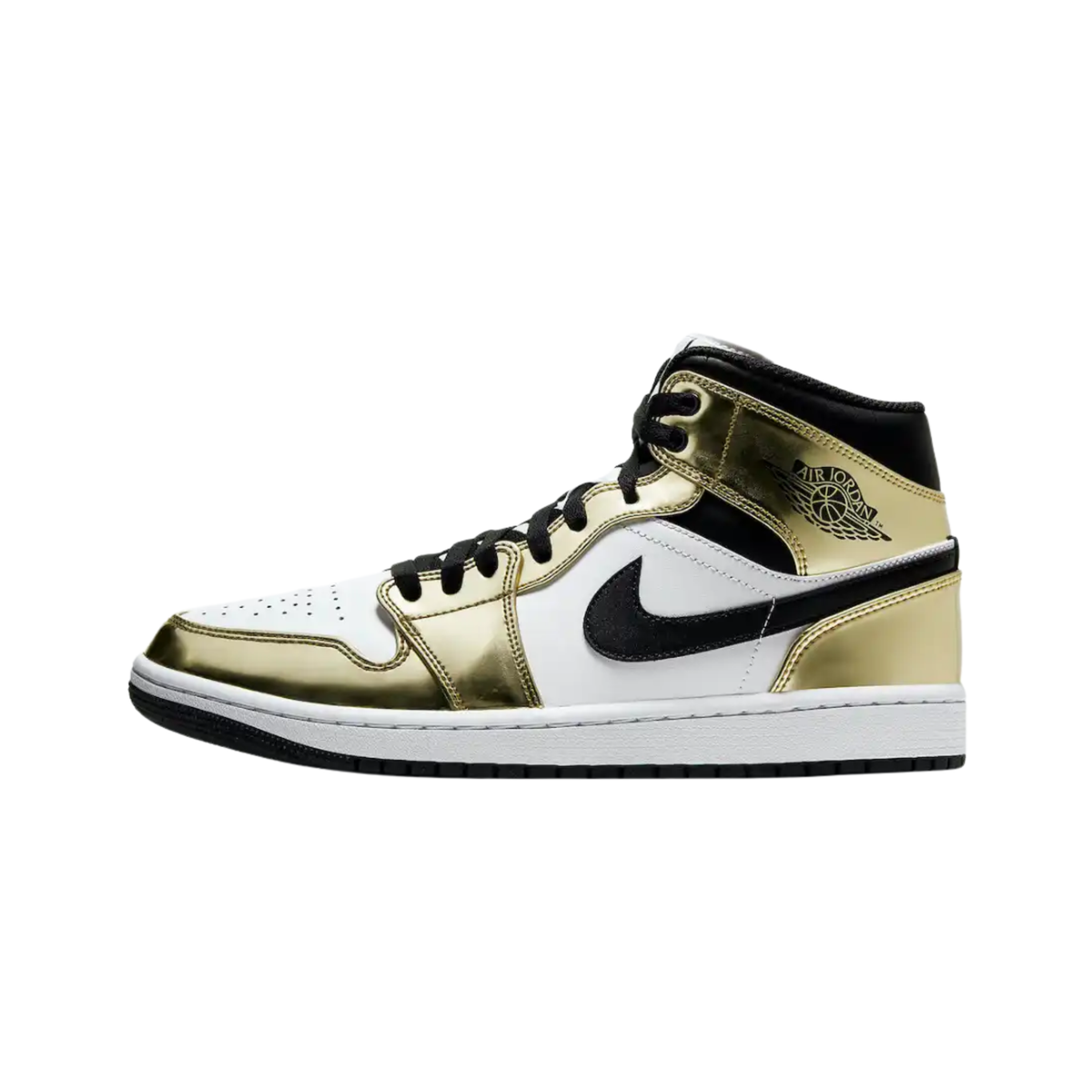 Nike Air Jordan 1 Mid SE GS Black Metallic Gold