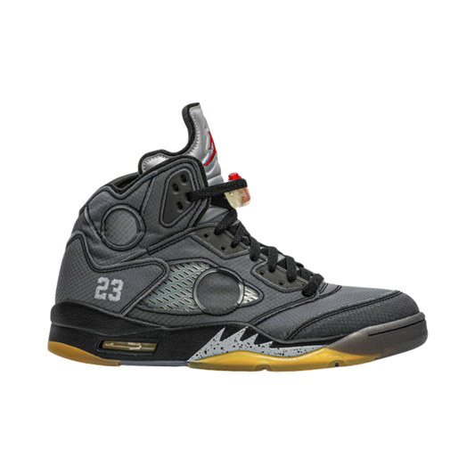 Off-White x Jordan 5 Black Metallic