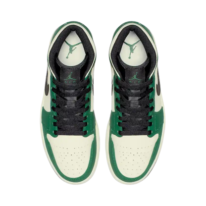 Nike Air Jordan 1 Mid SE GS Grey Pine Green