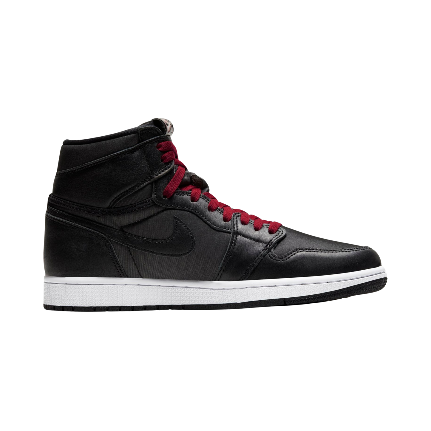 Nike Air Jordan 1 Retro High Black Satin Gym Red