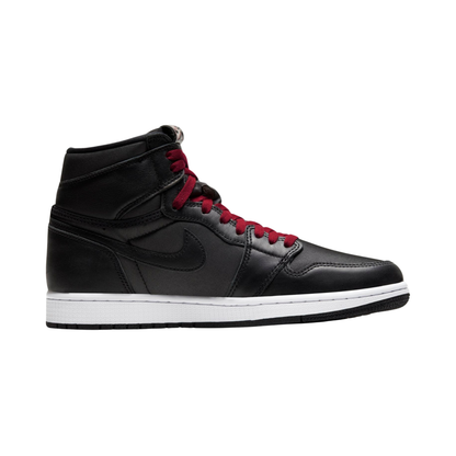Nike Air Jordan 1 Retro High Black Satin Gym Red
