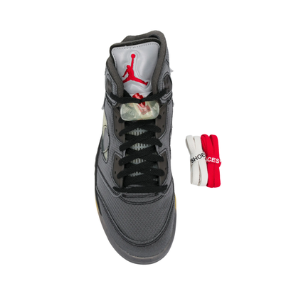 Off-White x Jordan 5 Black Metallic