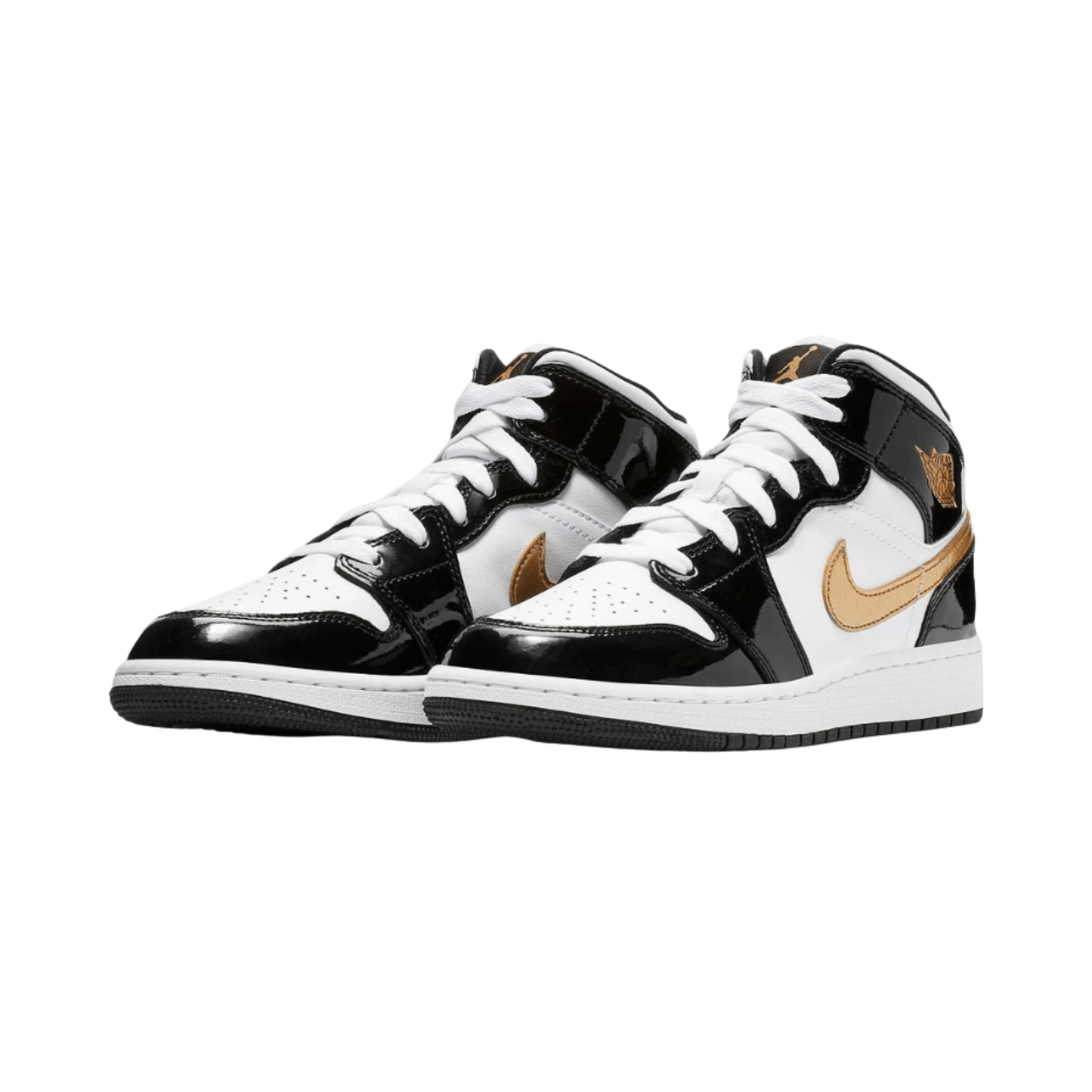 Nike Air Jordan 1 Mid SE GS Black Metallic Gold
