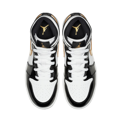 Nike Air Jordan 1 Mid SE GS Black Metallic Gold