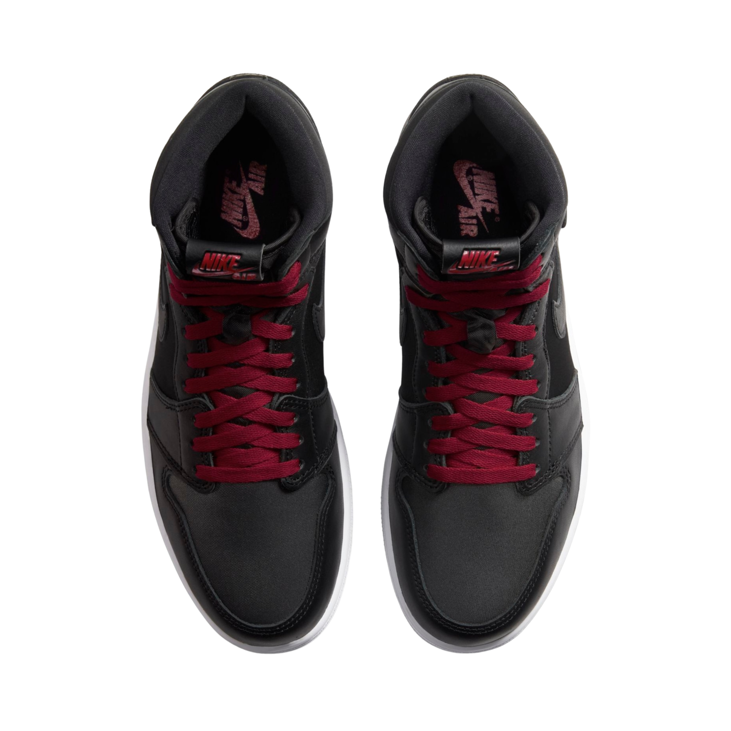 Nike Air Jordan 1 Retro High Black Satin Gym Red