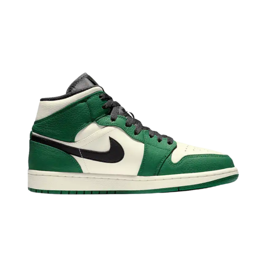 Nike Air Jordan 1 Mid SE GS Grey Pine Green