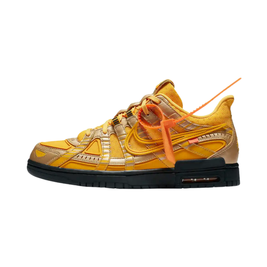 Off-White x Nike Air Rubber Dunk University Gold