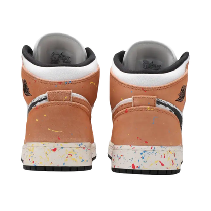 Nike Air Jordan 1 Mid SE GS Brushstroke Paint Splatter