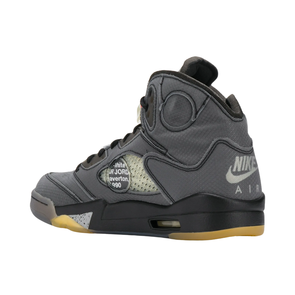 Off-White x Jordan 5 Black Metallic
