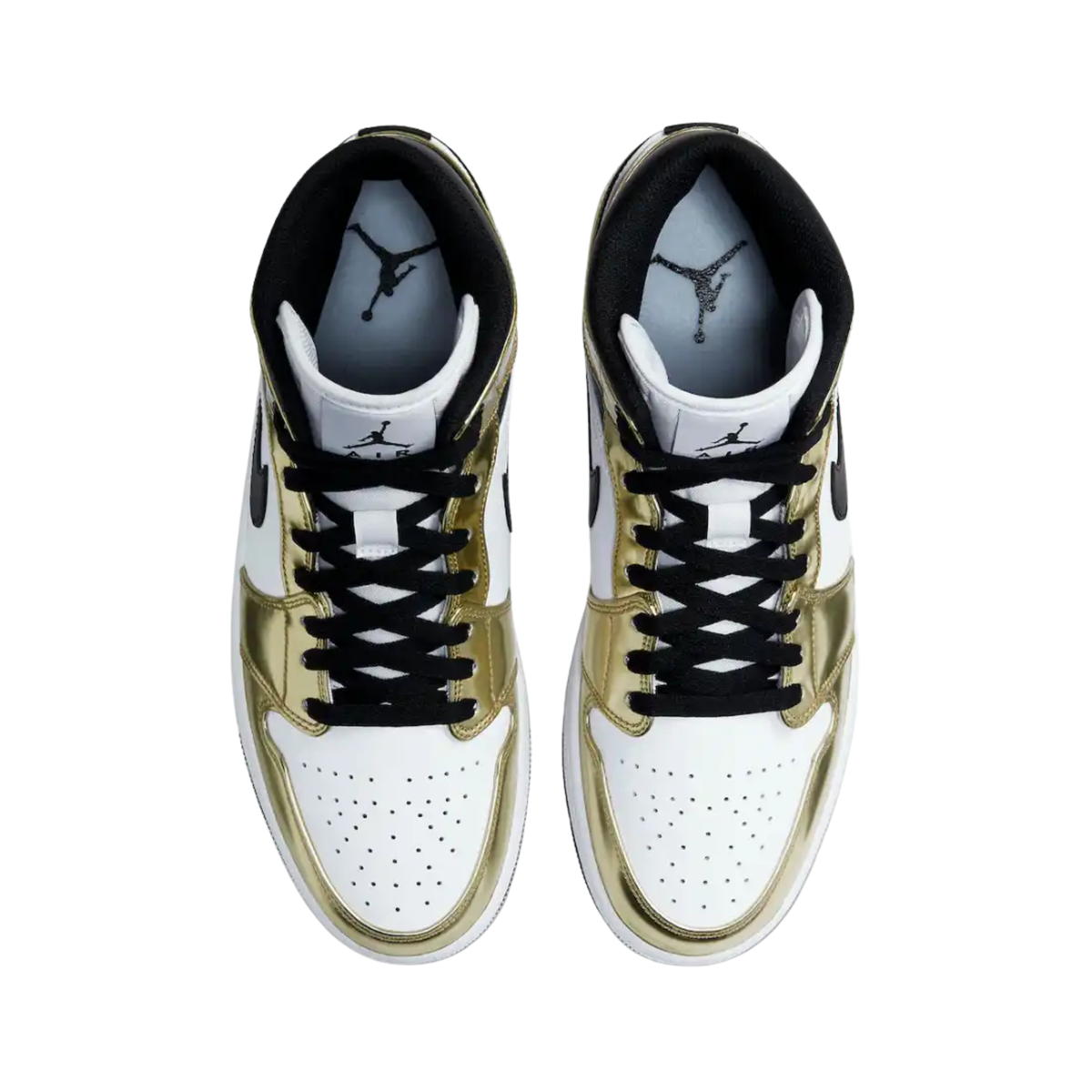 Nike Air Jordan 1 Mid SE GS Black Metallic Gold