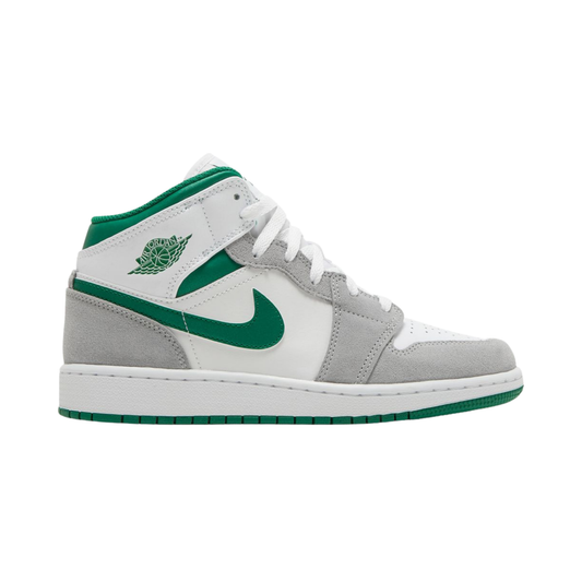 Nike Air Jordan 1 Mid SE GS Grey Pine Green