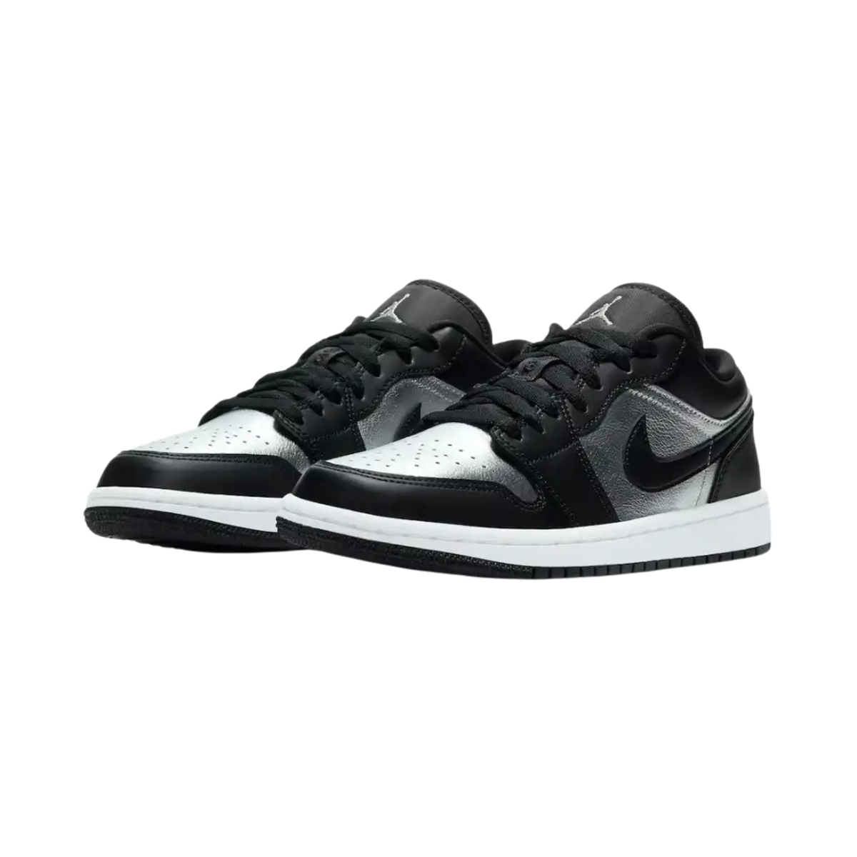 Nike Air Jordan 1 Low Black Metallic Silver