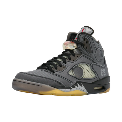 Off-White x Jordan 5 Black Metallic