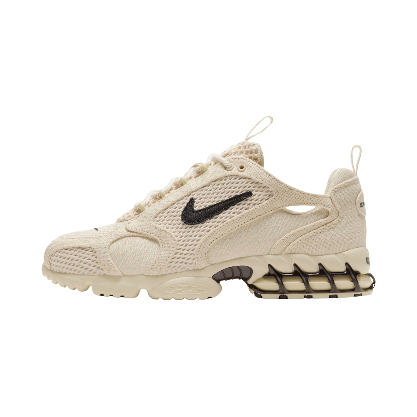 Stüssy x Nike Air Zoom Spiridon Caged Fossil