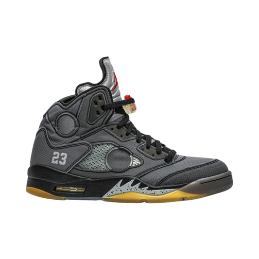 Off-White x Jordan 5 Black Metallic
