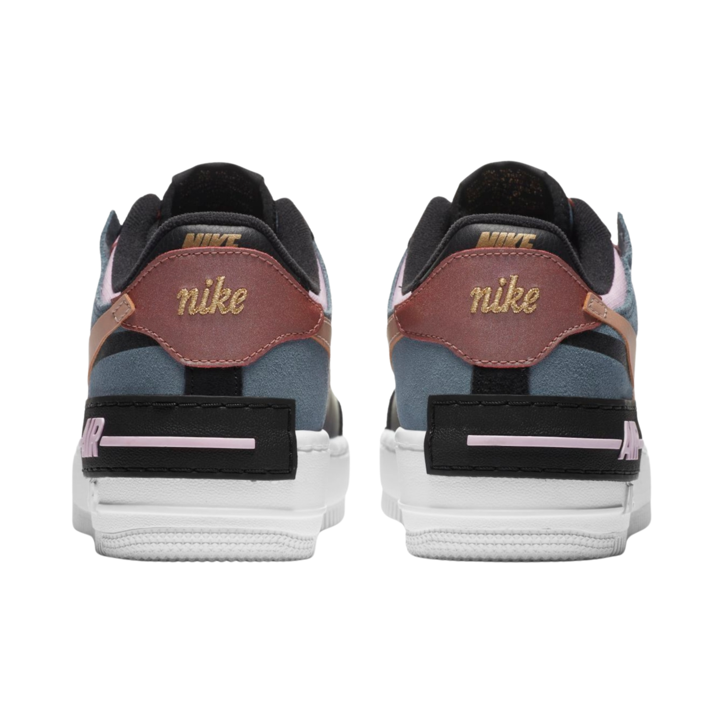 Nike Air Force 1 Shadow Black Light Arctic Pink Claystone Red