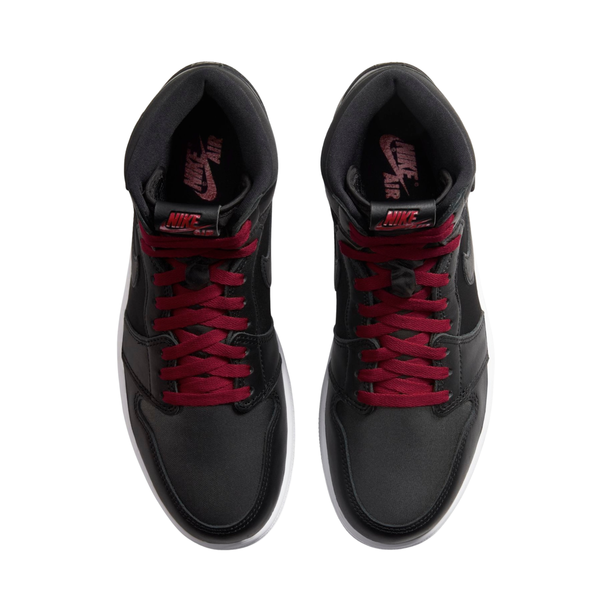 Nike Air Jordan 1 Retro High Black Satin Gym Red
