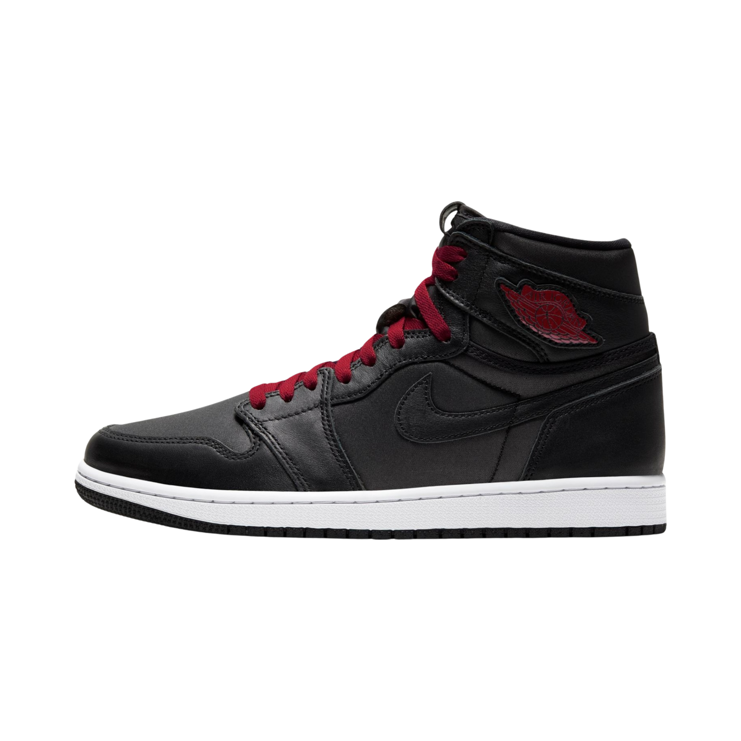 Nike Air Jordan 1 Retro High Black Satin Gym Red